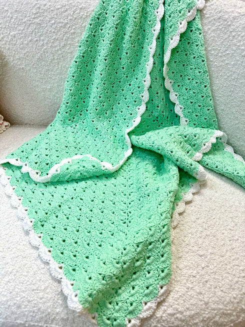 Kids and Babies' Crochet Blanket, kids room deco, kids gift, worsted wool and cotton blend